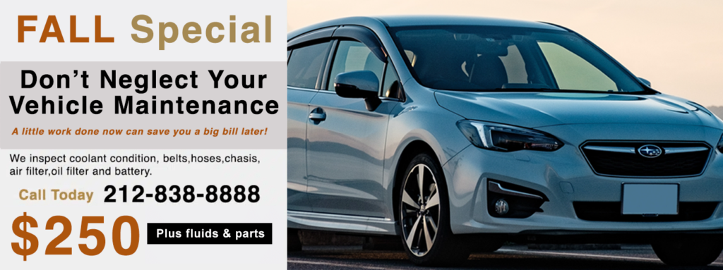 NYC Subaru dealer alternative for Subaru scheduled service. Keep your Subaru looking and running like new with us. Find the best Subaru dealer alternative near me in NYC, Manhattan.